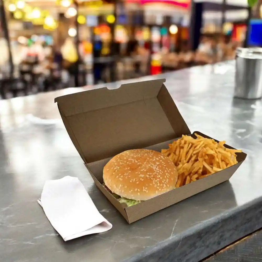 BROWN BURGER BOXES X 200