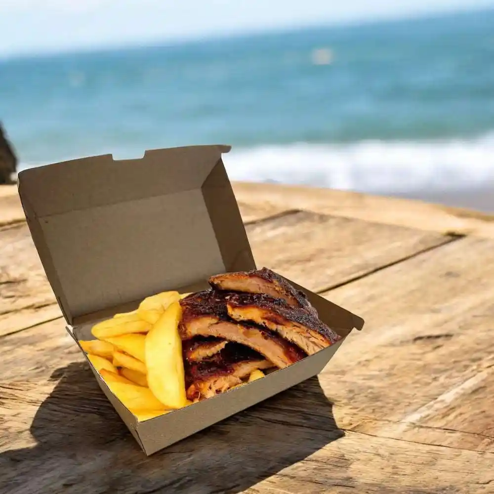 BROWN BURGER BOXES X 200