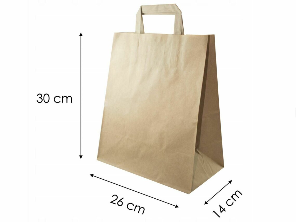 Large Brown Handle Carrier Bag