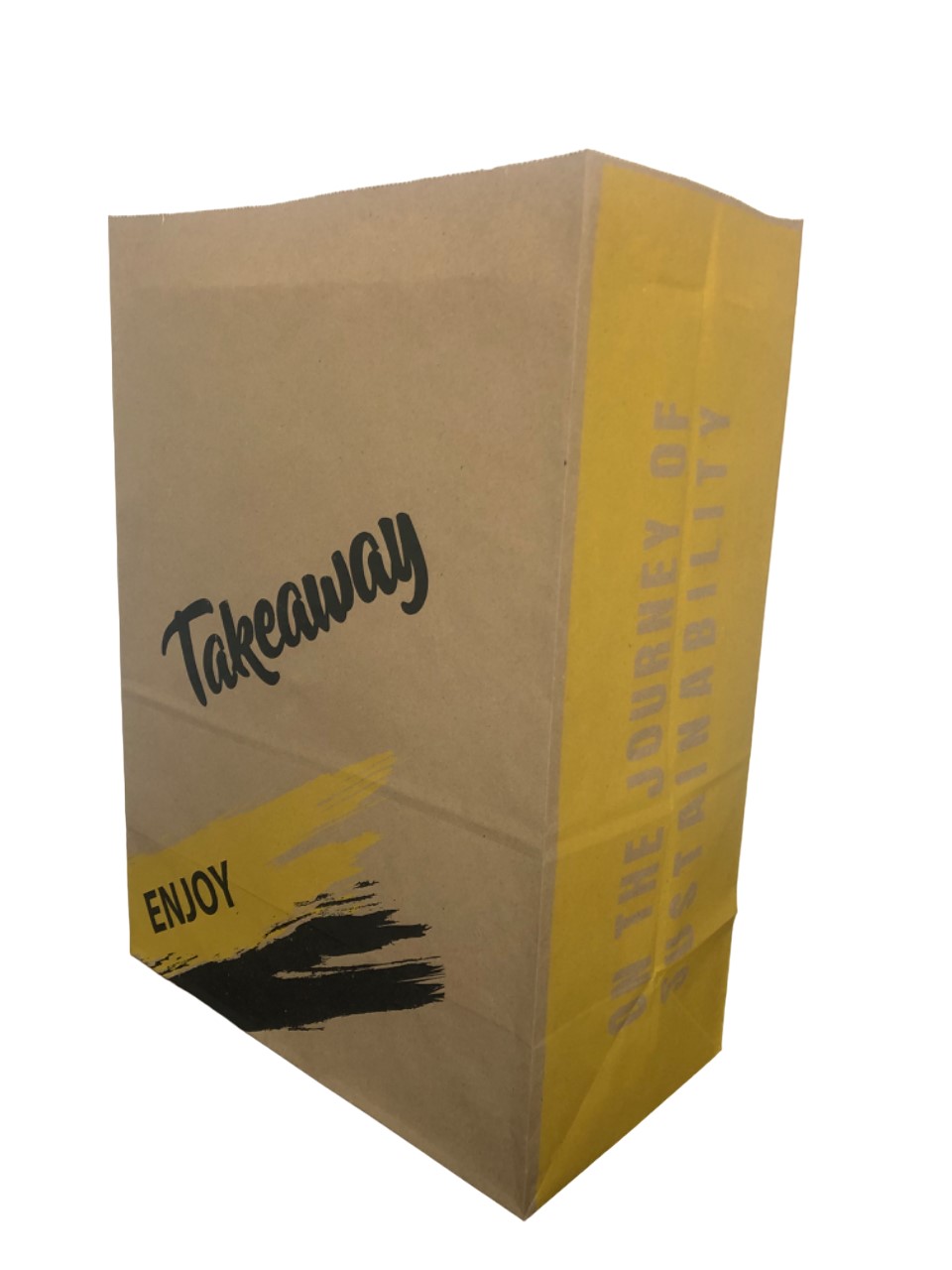 XLarge Brown Grab-Deliver Bag - Takeaway Printed