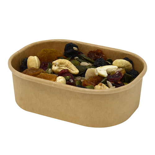 Kraft Rectangle Food Tray 500 ml – Recyclable & PE-Lined